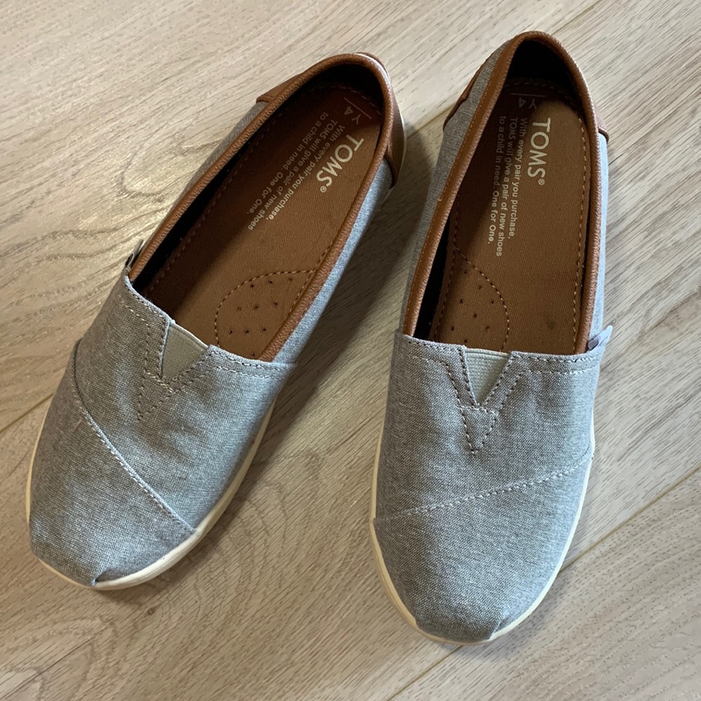 Tom’s Youth Alpargata Woven Grey size Y4